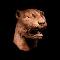 A Greek Marble Panther Head