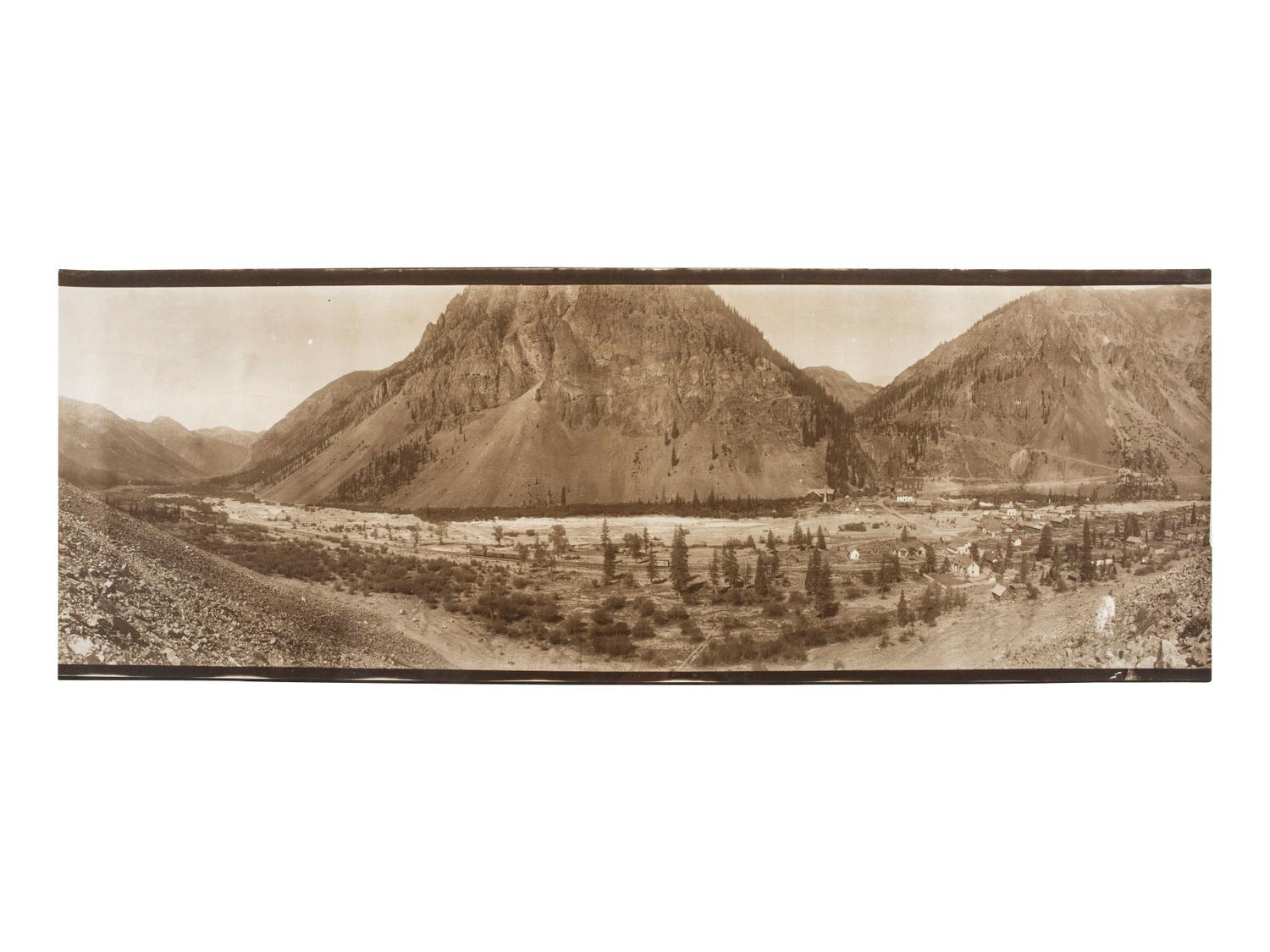 [COLORADO]. Exceptional group of 8 panoramic photographs of southern Colorado towns, comprising: