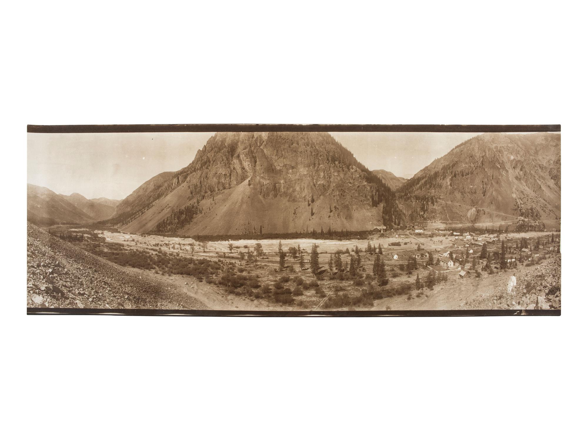 [COLORADO]. Exceptional group of 8 panoramic photographs of southern Colorado towns, comprising: