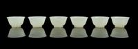 A Set of Six Jade Cups Diameter of each 2 1/4 inches.