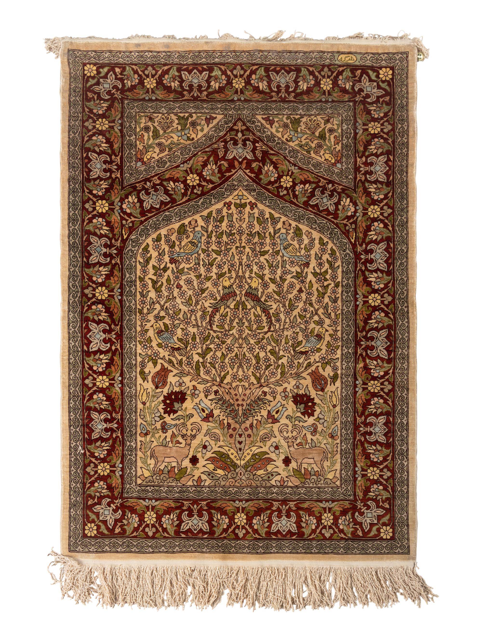 A Hereke Silk Rug