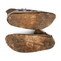 Cheyenne Beaded Buffalo Hide Moccasins