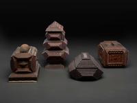 Four Tramp Art Boxes