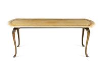 An Italian Patinated Bronze and Marble Dining Table