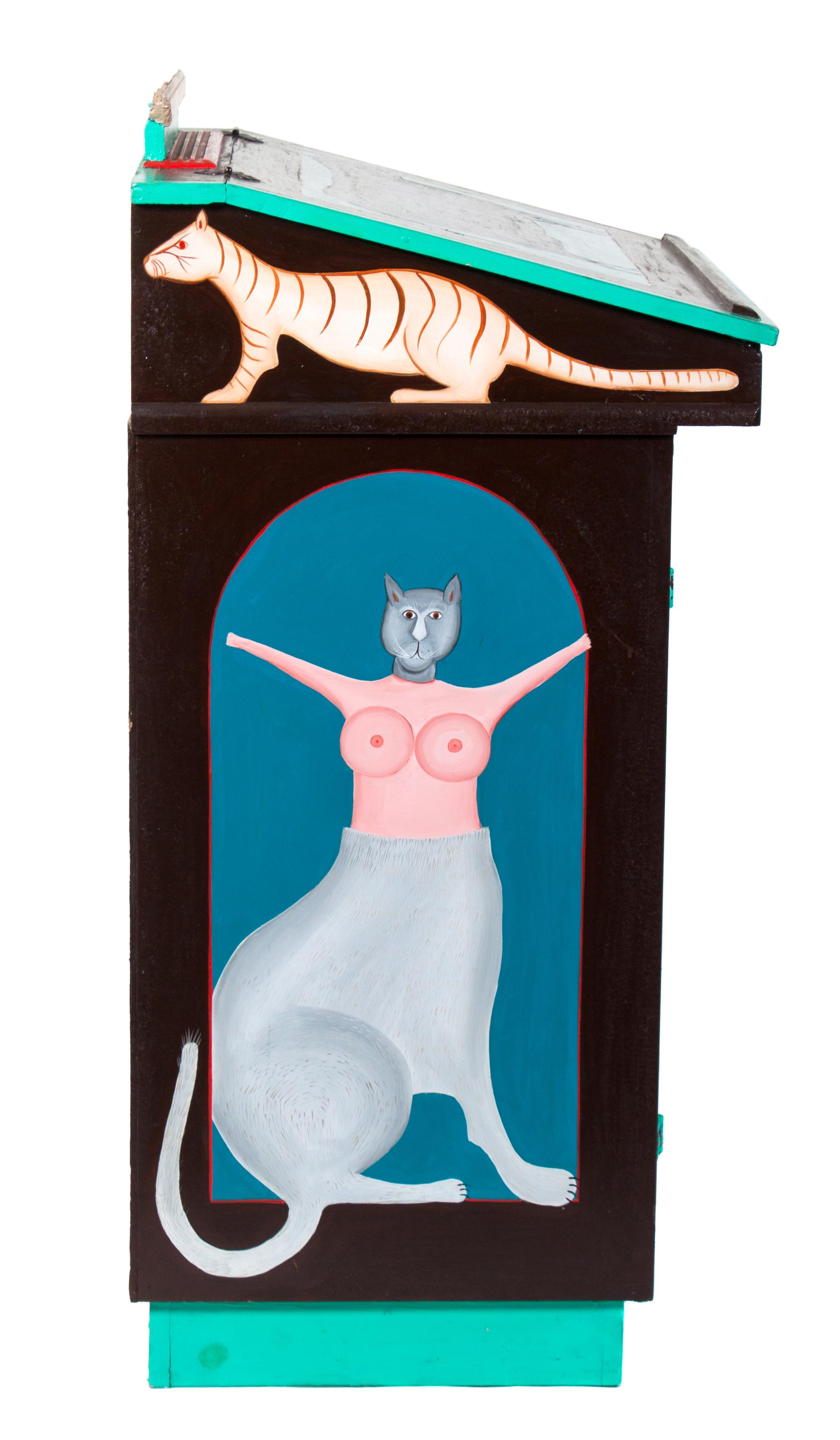 A Painted Wood Cabinet Height 49 inches. — FRIEDRICH (FRITZ) GROSS, 20TH CENTURY