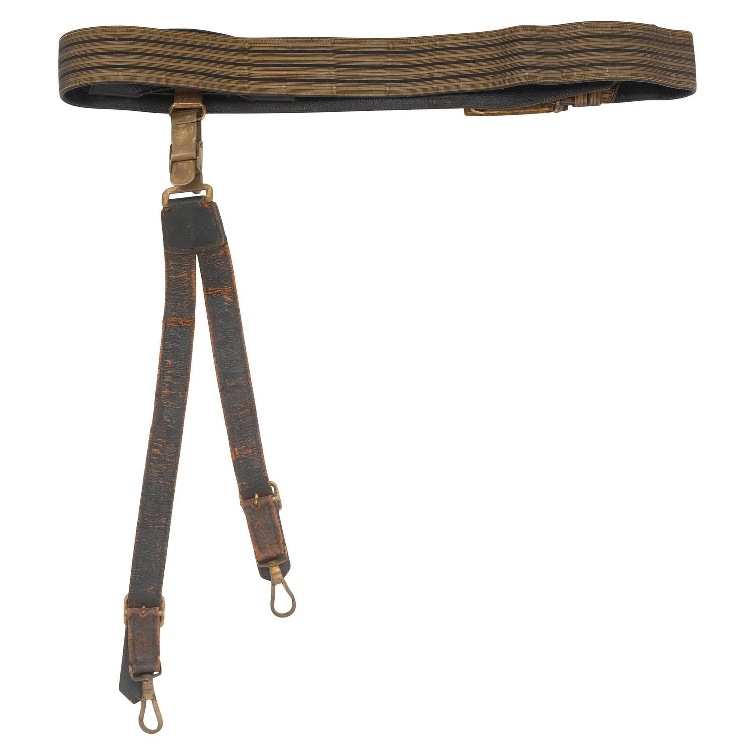 Indian Wars Era Officer's Sword Belt with Detachable Sword Hangers
