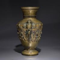 A Chinese Embellished Bronze Vase, Late Ming to Early Qing Dynasty, 17th/18th Century — 明末清初 銅嵌寳瓔珞雙耳瓶