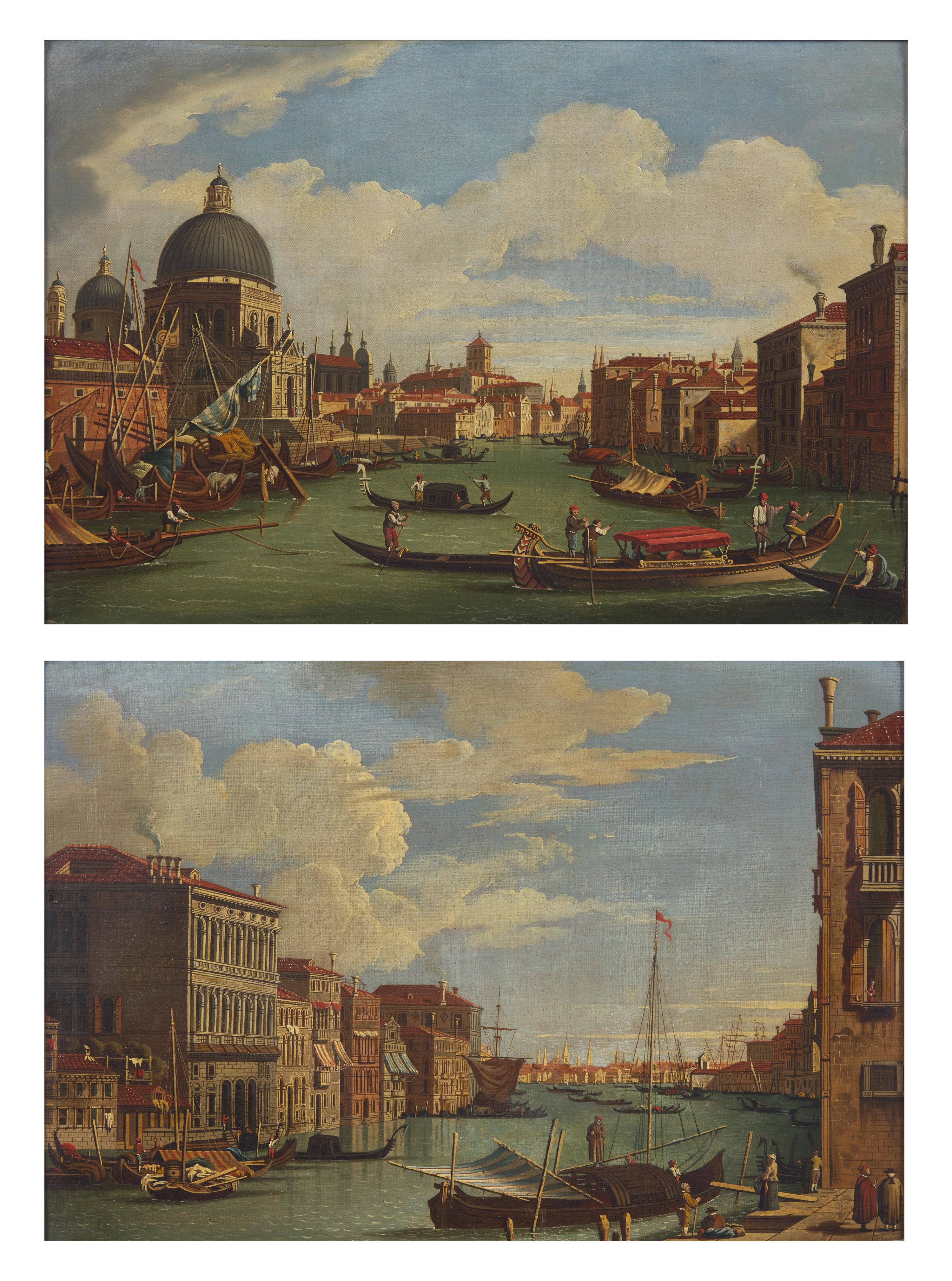 Venice, the Grand Canal with San Simeone Piccolo; together with a Companion (A Pair)