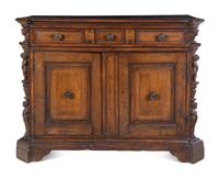 An Italian Baroque Walnut Serving Cabinet