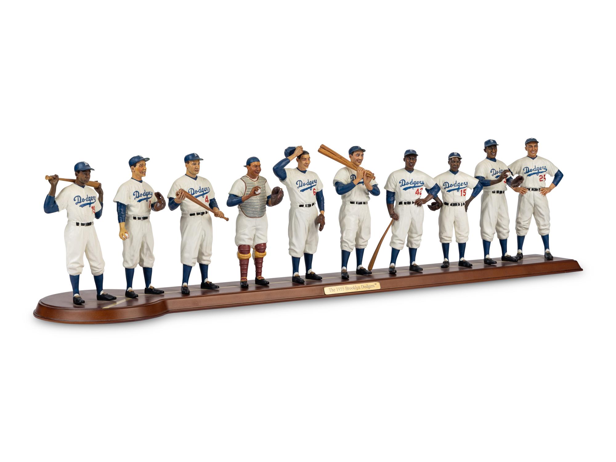A 1955 Brooklyn Dodgers Danbury Mint Figure Display