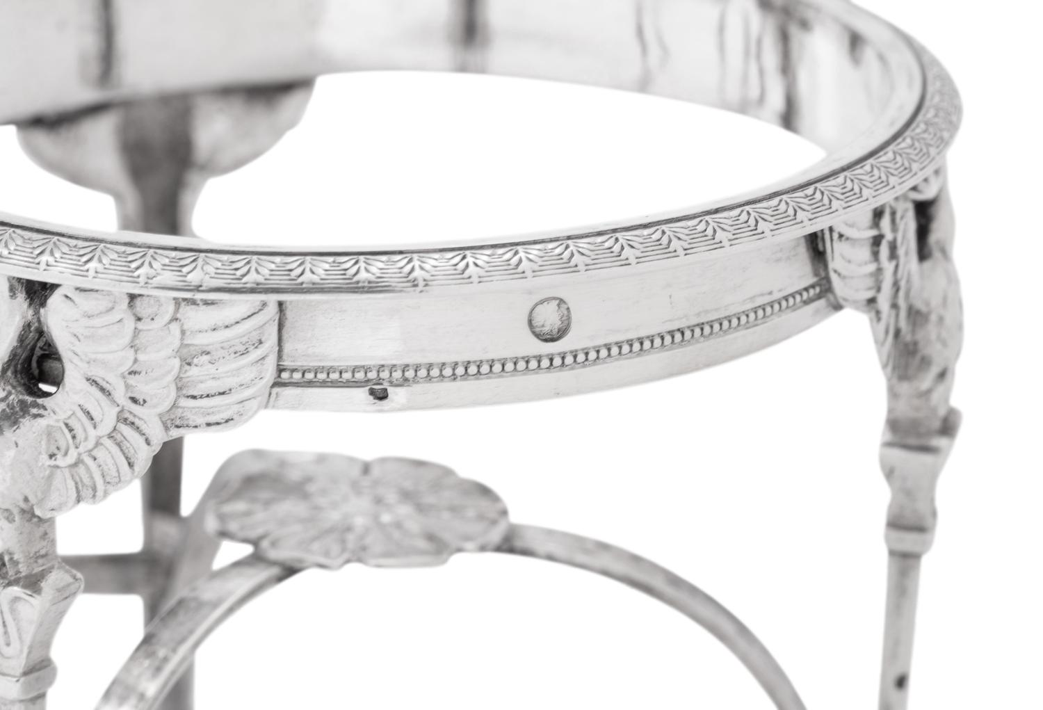 A Pair of French Silver Twin Salts