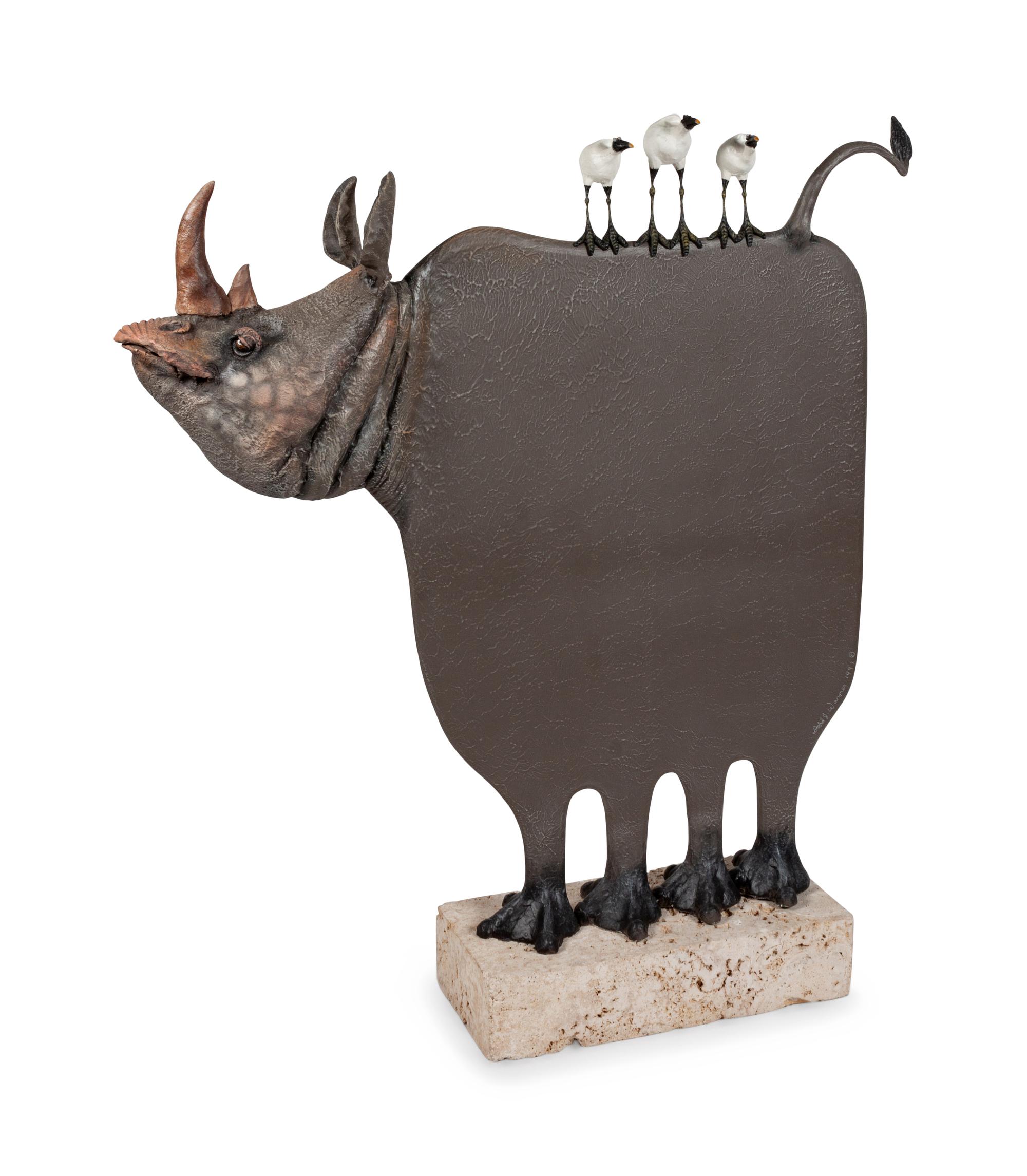 Rhino with Birds