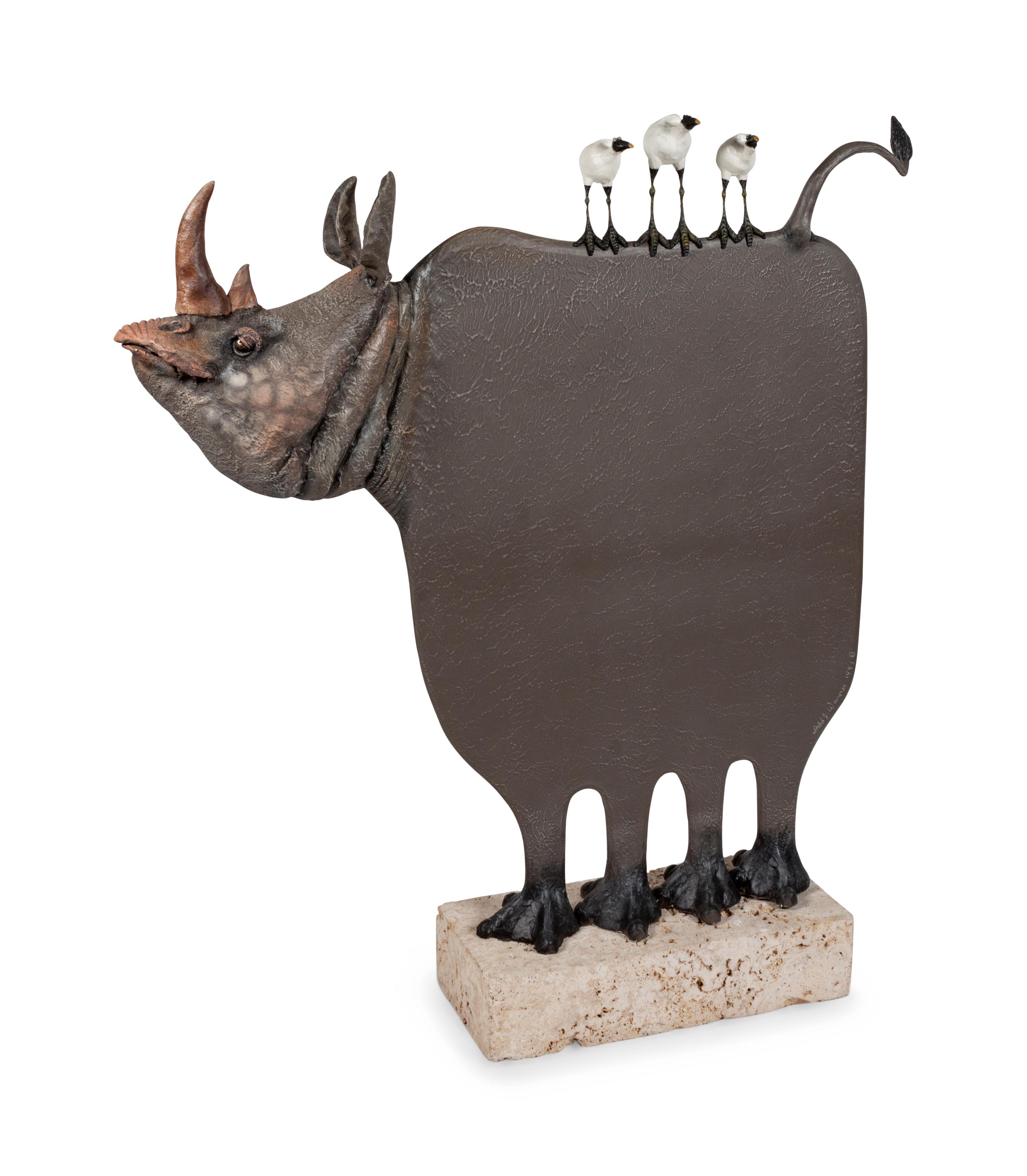 Rhino with Birds