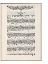 [Early Printing] [Incunable] Savonarola, Girolamo. Expositione di frate Heironymo da Ferrara...