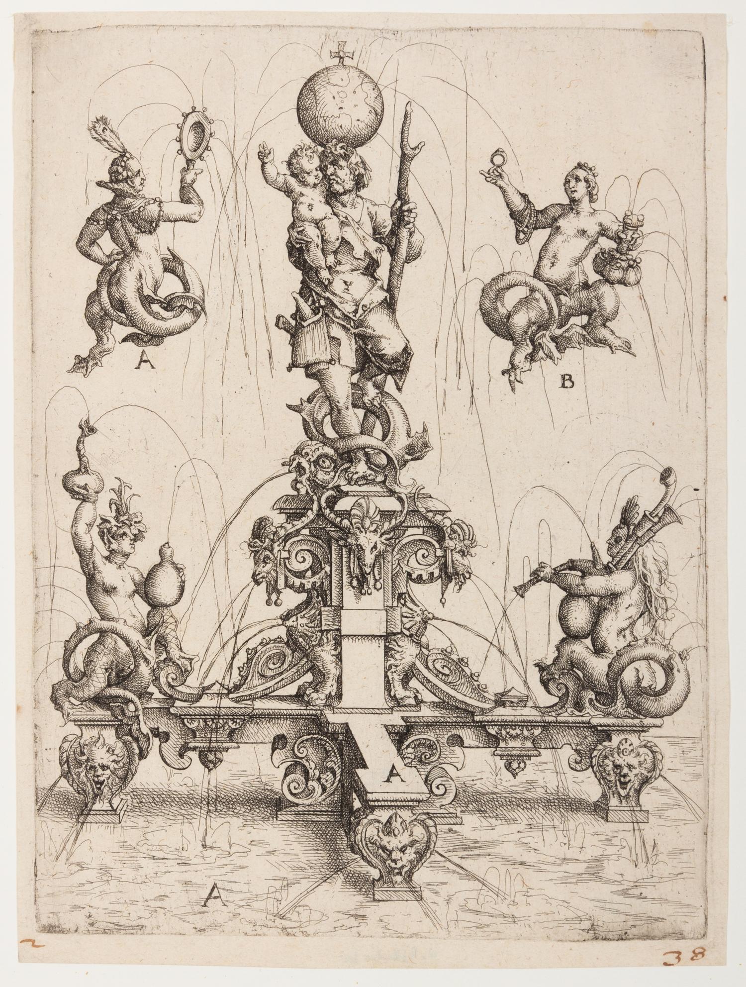 Architectura von Ausstheilung (Fountain with St. Christopher)