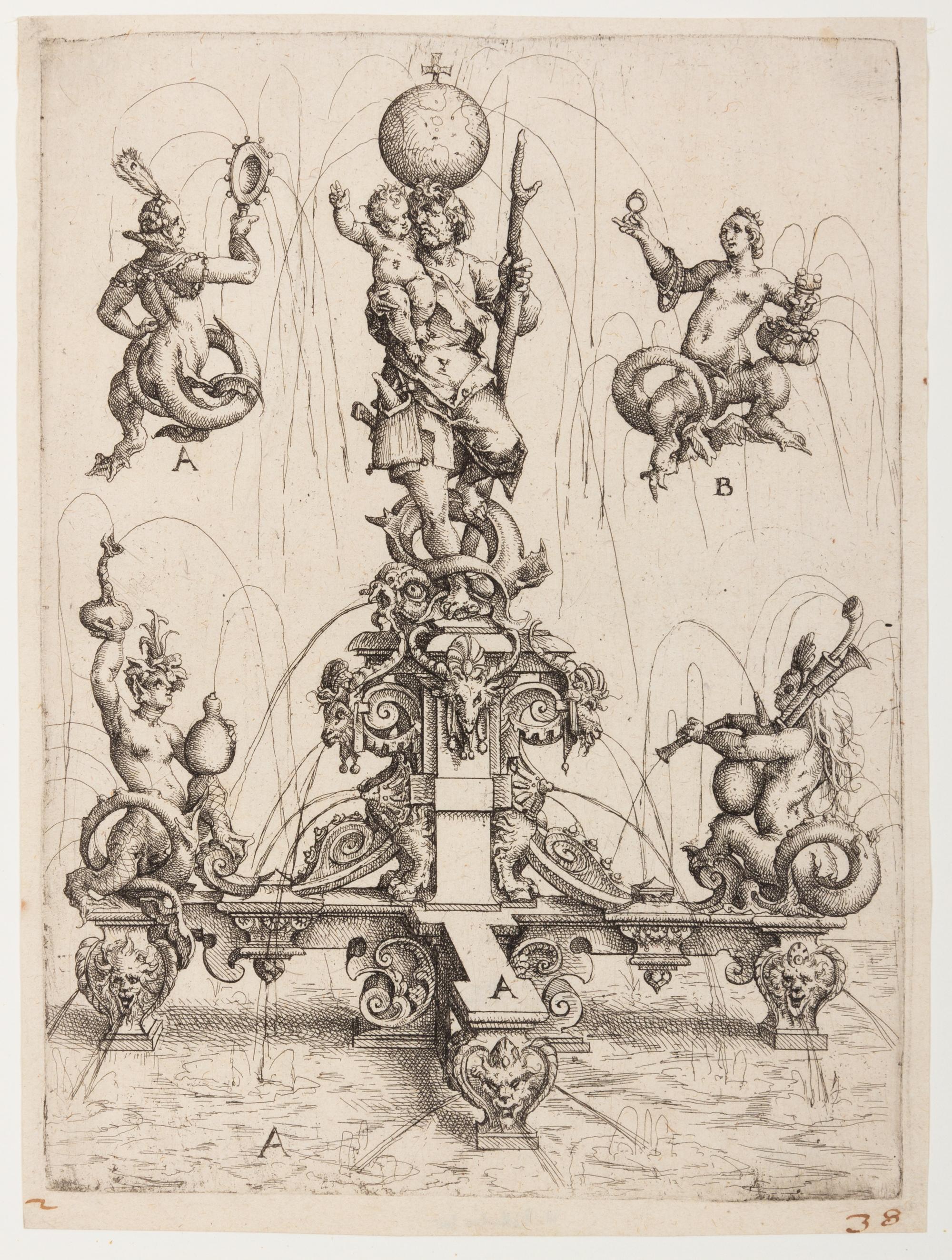 Architectura von Ausstheilung (Fountain with St. Christopher)