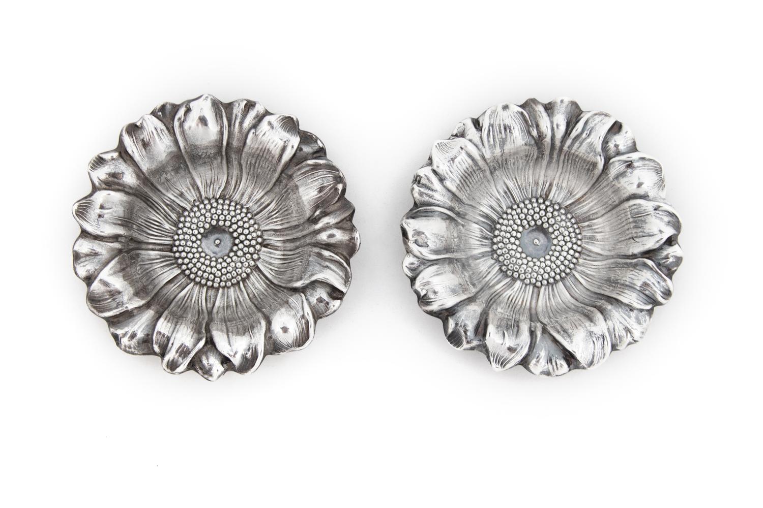 A Pair of Portuguese Silver Salt Cellars