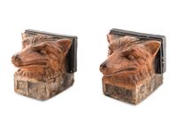 A Pair of Fox Head Architectural Brackets