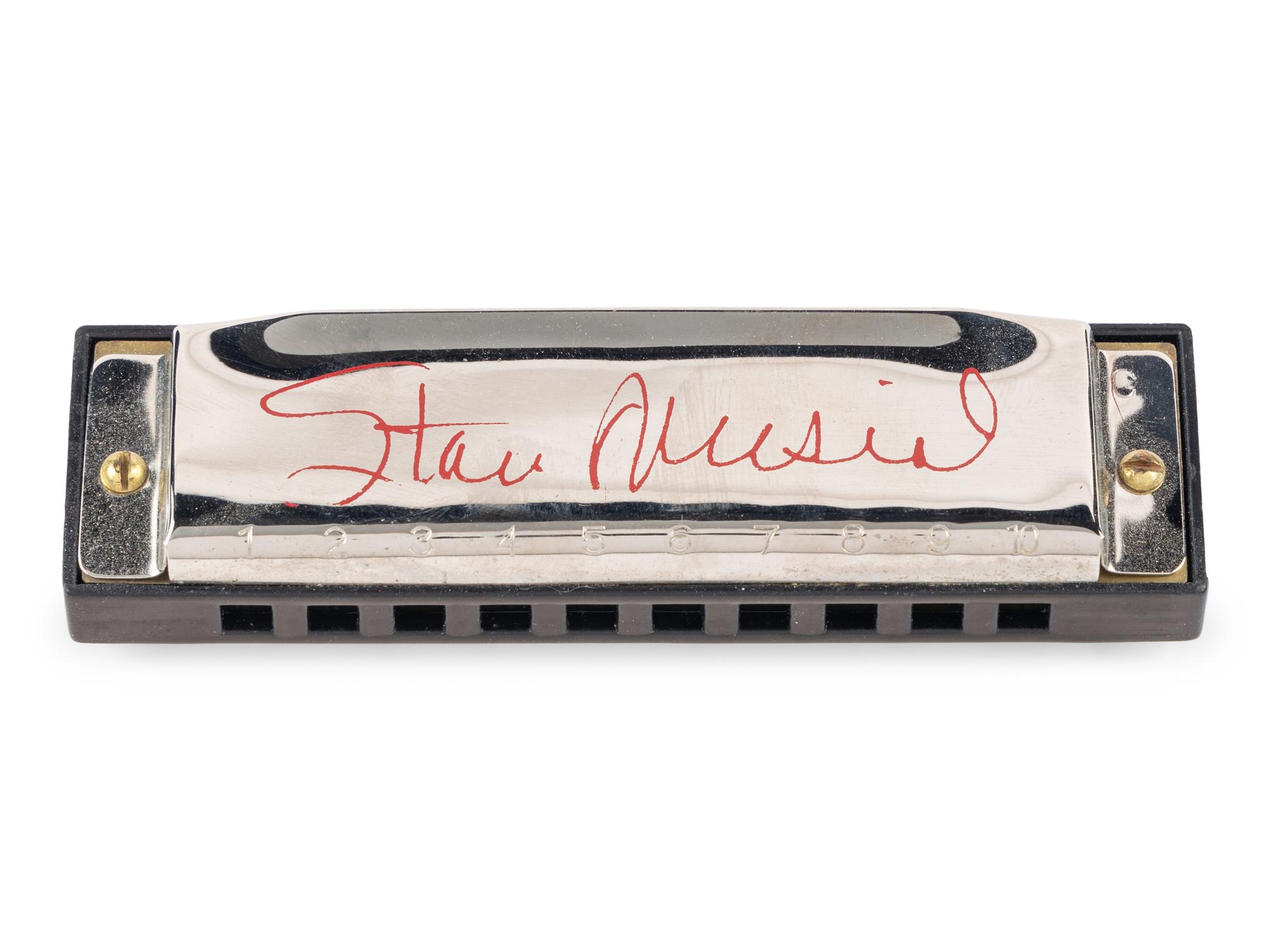 A Stan Musial Signed Autograph Harmonica