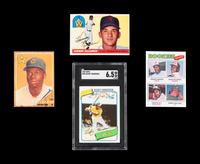 A Group of Four Hall of Fame Rookie Baseball Cards (Including Harmon Killebrew and Lou Brock),