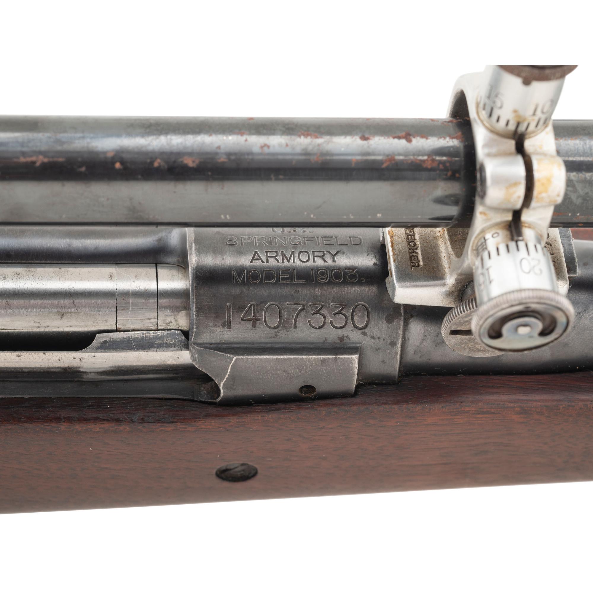 **Springfield Model 1903 NRA Sporter Star Gauge Barrel Fitted with Aftermarket Fecker Scope and Blocks