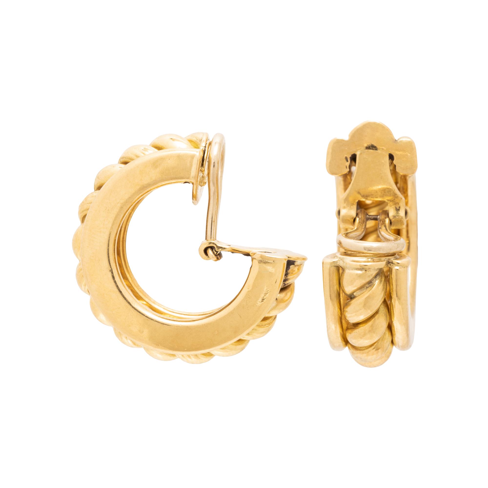 YELLOW GOLD HOOP EARRINGS