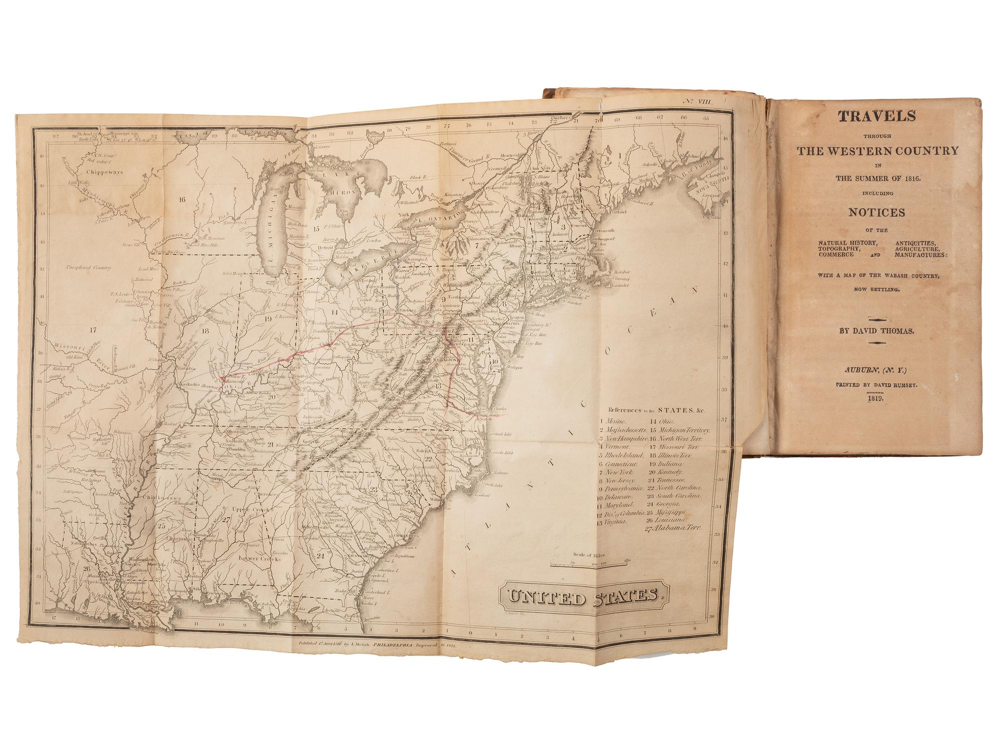 [INDIANA]. A group of five works related to the early exploration and settlement of Indiana, comprising: