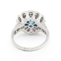 TREATED BLUE DIAMOND AND DIAMOND RING