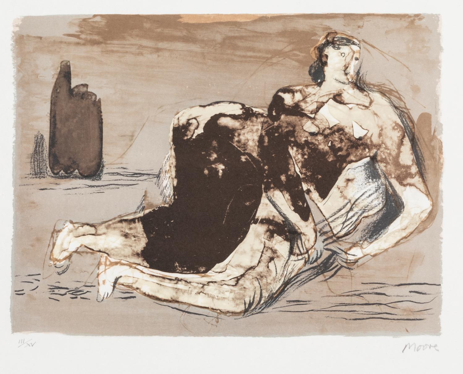 Henry Moore, (English, 1898-1986), Adam and Eve, 1980
