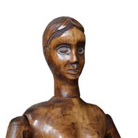 An Articulated Wood Artist's Drawing Model 9" W x 4" D x 32.5" H — France, Circa 1910
