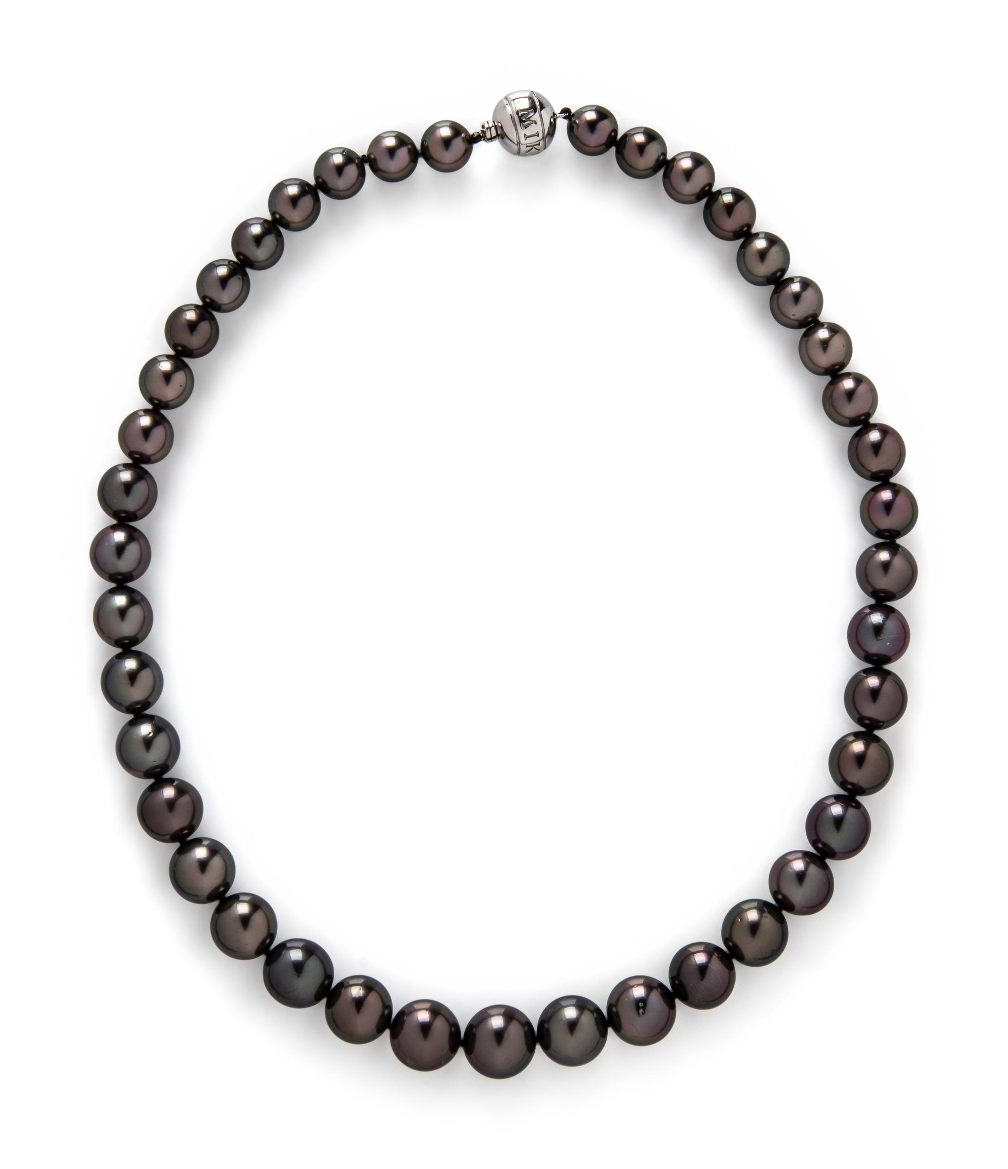 MIKIMOTO, WHITE GOLD AND CULTURED PEARL NECKLACE