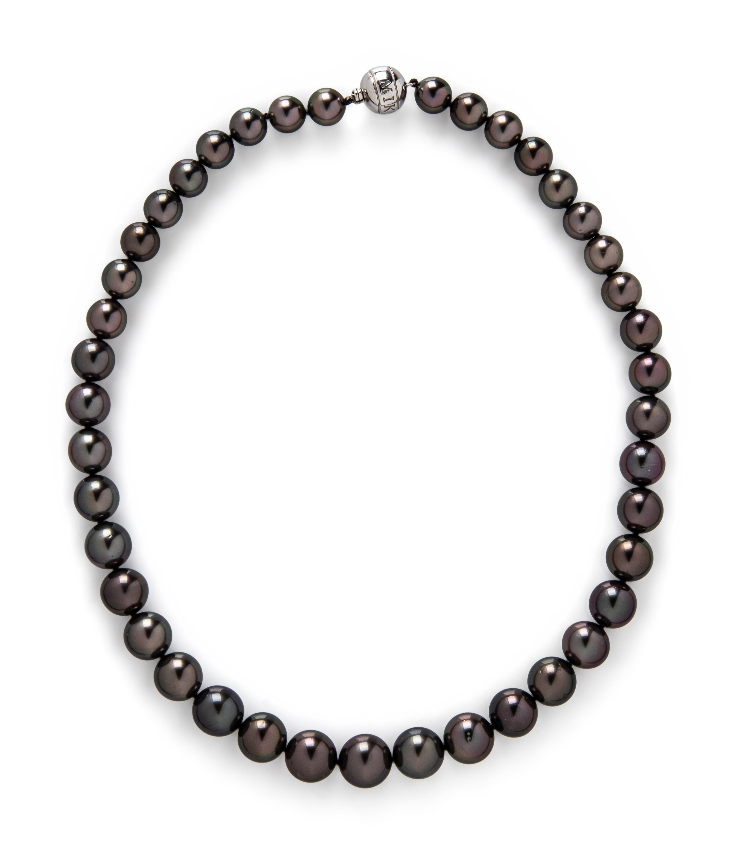 MIKIMOTO, WHITE GOLD AND CULTURED PEARL NECKLACE