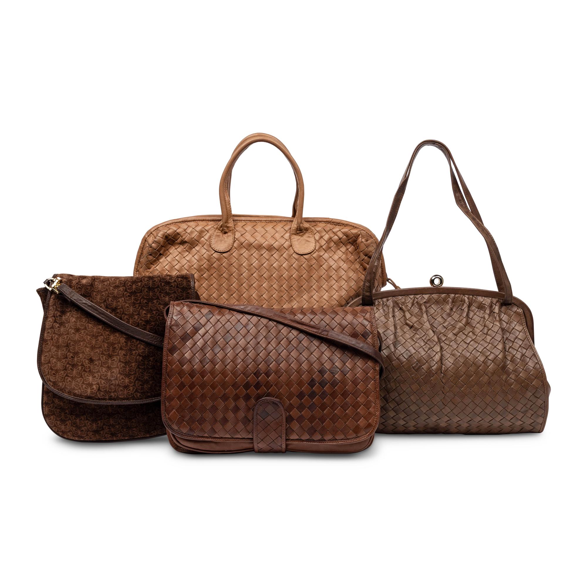 Bottega Veneta, Four Leather & Suede Handbags