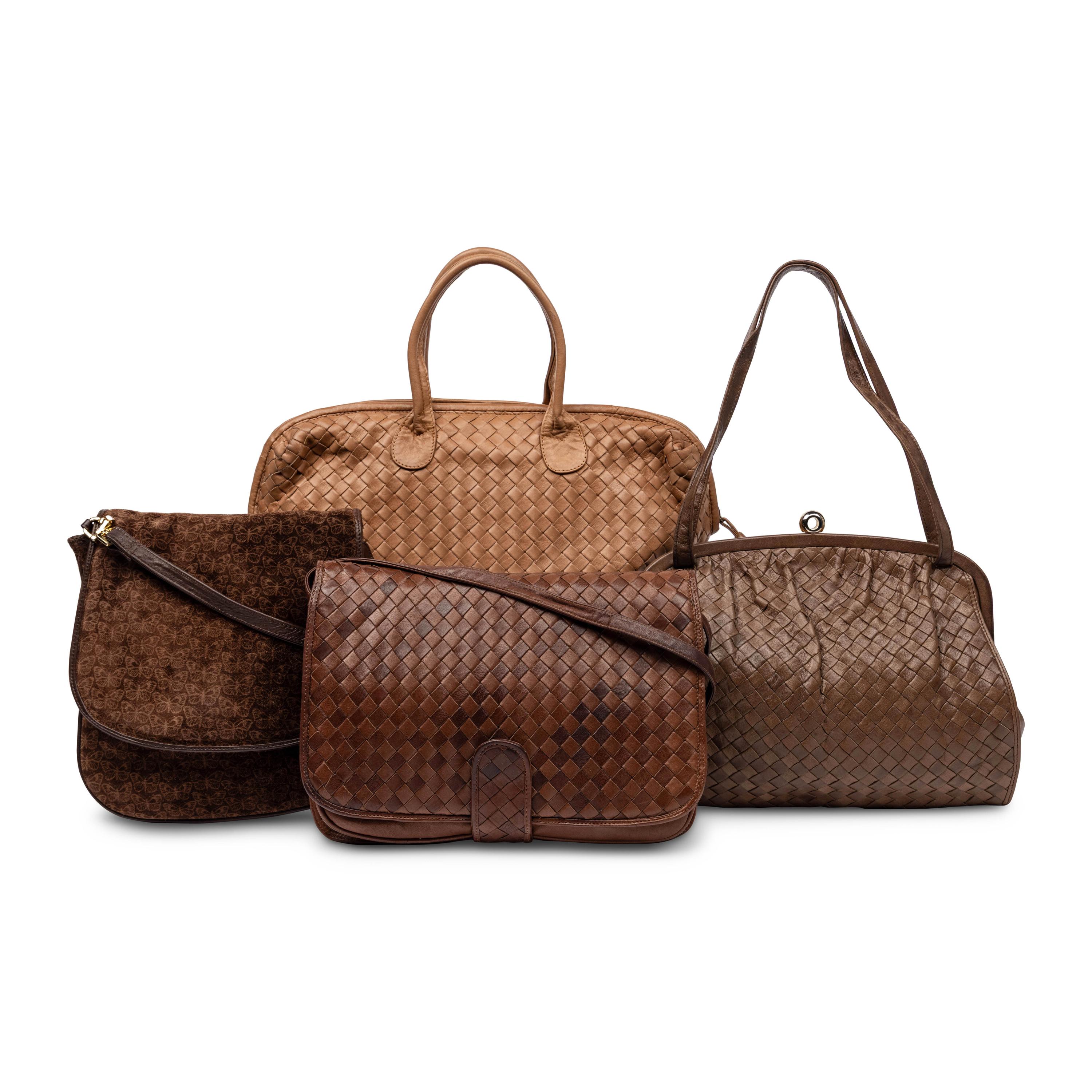 Bottega Veneta, Four Leather & Suede Handbags