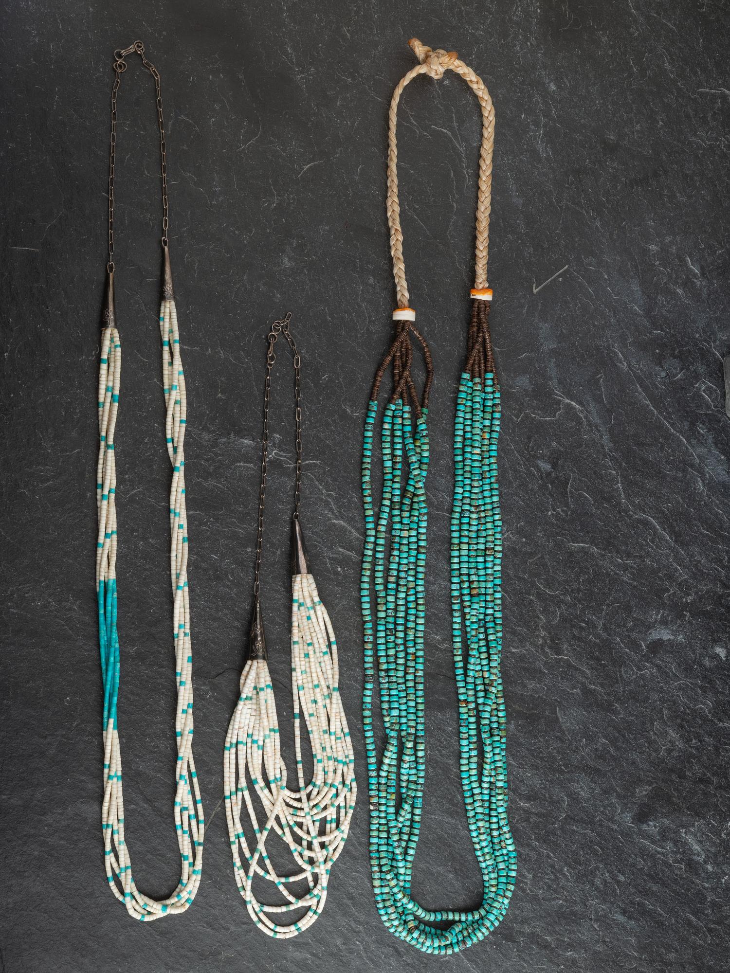 Pueblo Multi-strand Turquoise and Heishi Necklaces