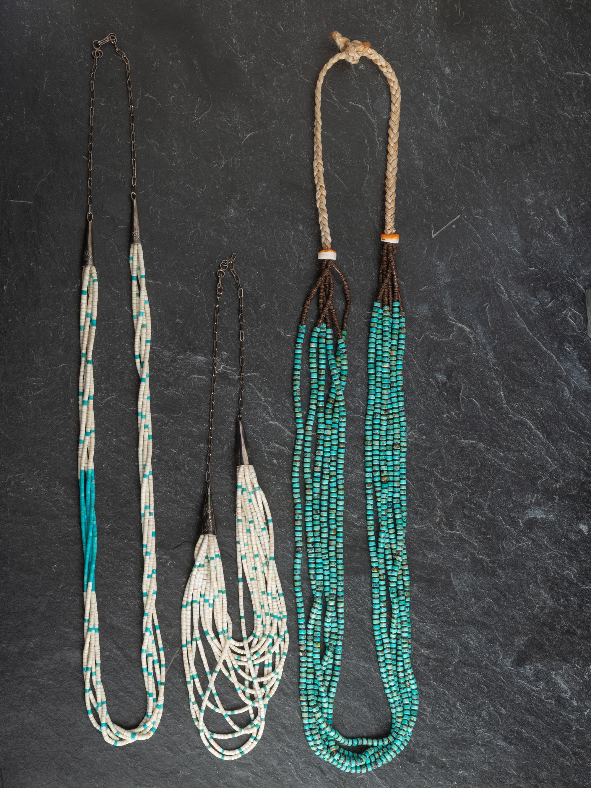 Pueblo Multi-strand Turquoise and Heishi Necklaces