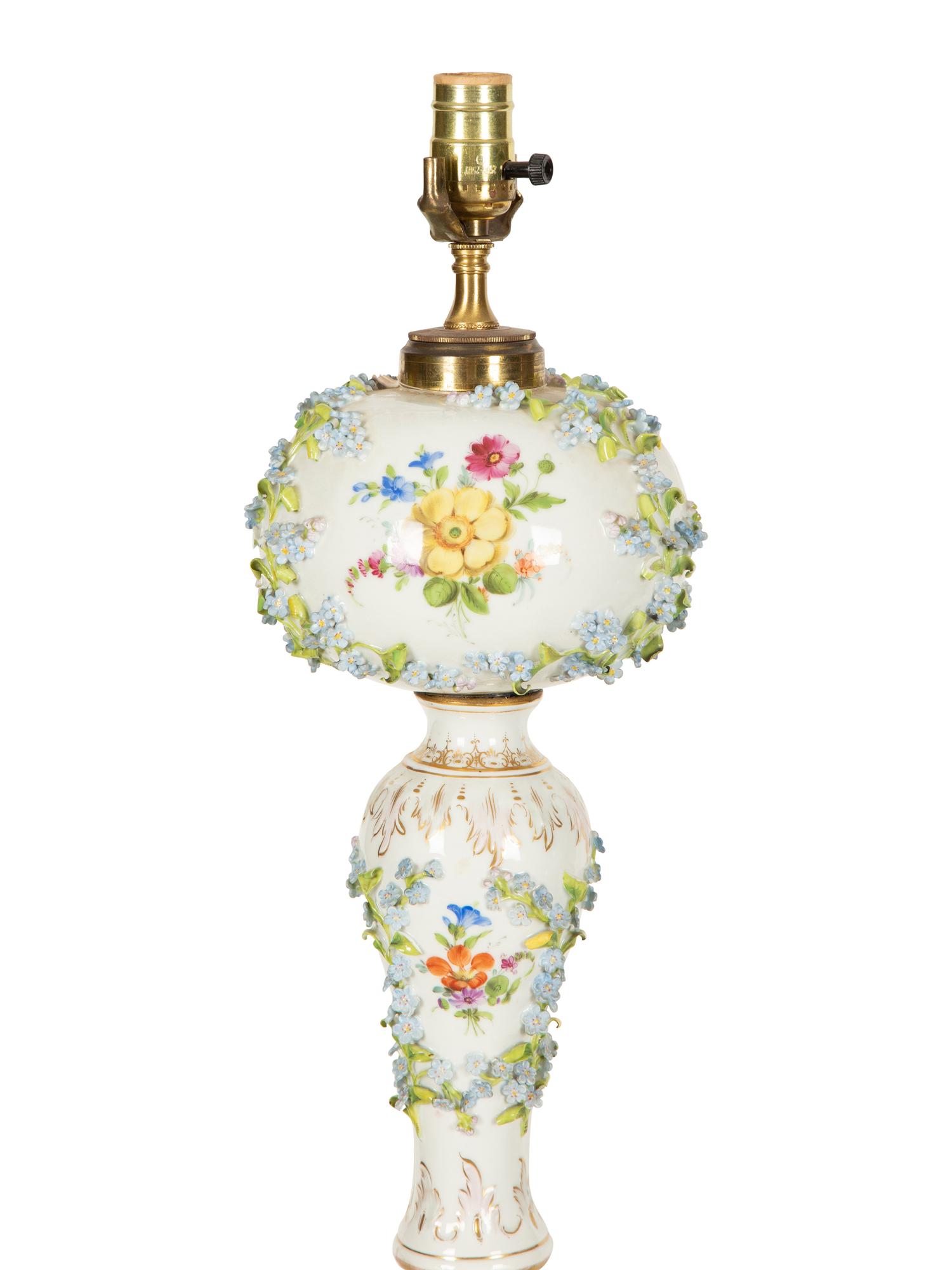 Two Continental Porcelain Lamps