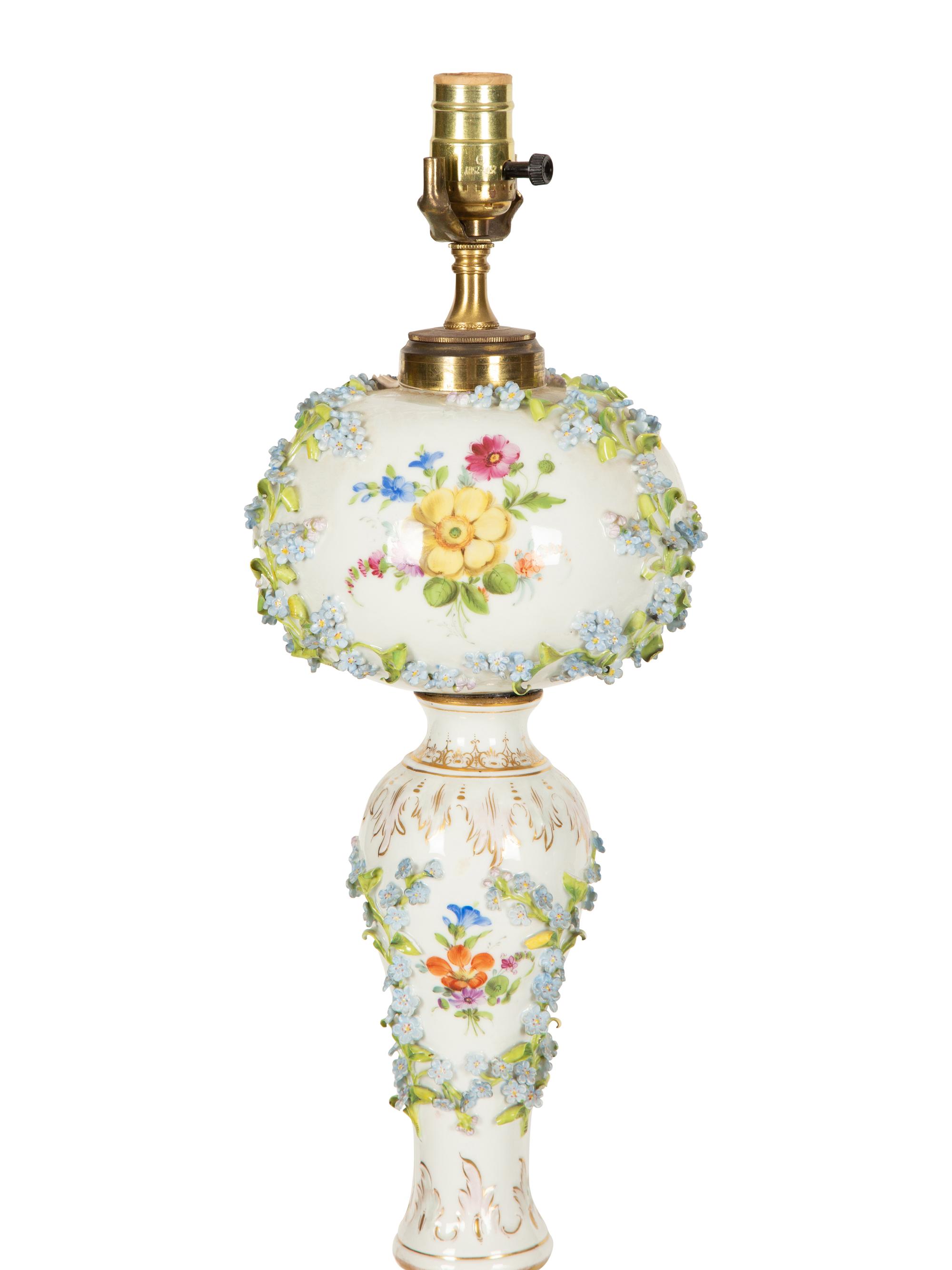 Two Continental Porcelain Lamps