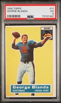 A Group of 1956 Topps Chicago Bears PSA Graded Football Cards,