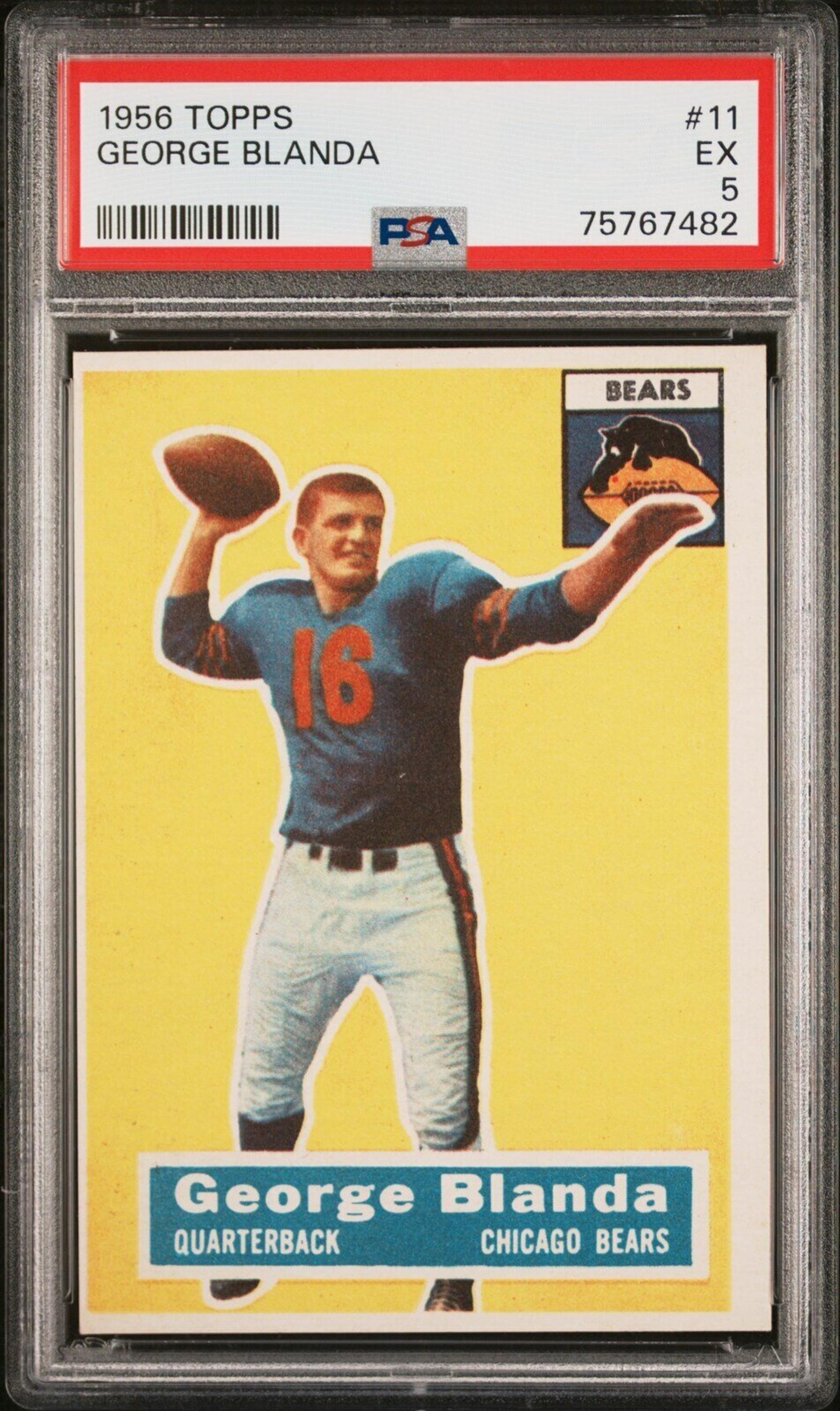 A Group of 1956 Topps Chicago Bears PSA Graded Football Cards,