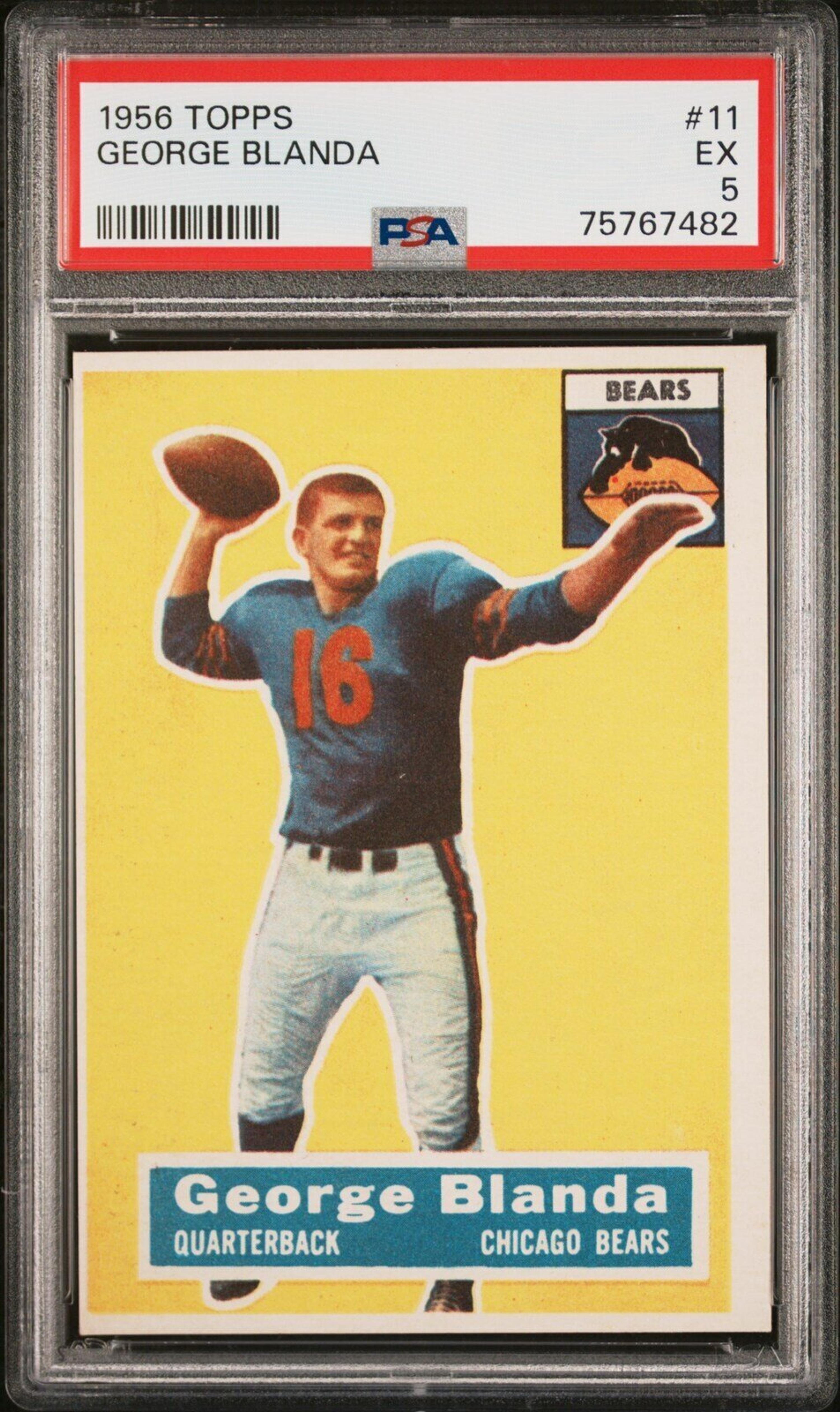 A Group of 1956 Topps Chicago Bears PSA Graded Football Cards,