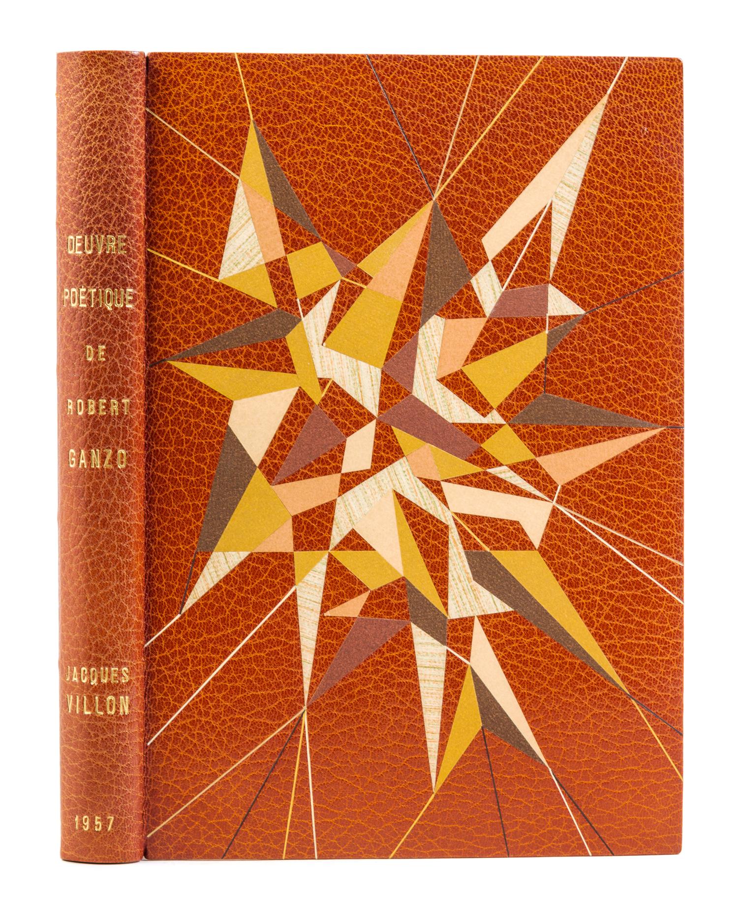 (VILLON, JACQUES) GANZO, ROBERT. Oeuvre poetique. Paris, 1957. Bound by Devauchelle. Limited, signed, additional suite of etchings.