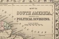 WILLIAMS, W. Map of South America showing its Political Divisions . Philadelphia: N.d. Plate 103. 23 ¼ x 20 ½ in.