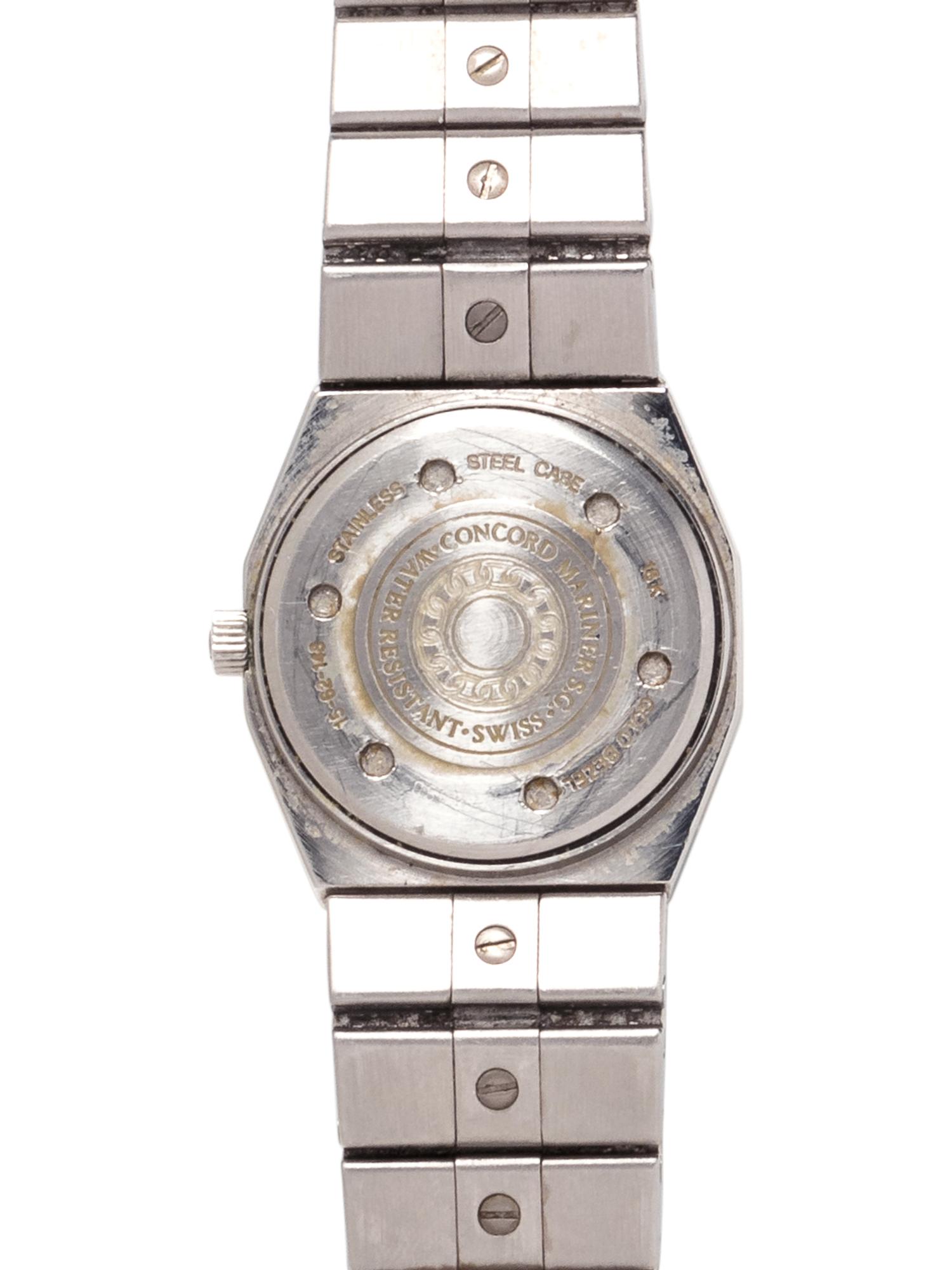 CONCORD, STAINLESS STEEL, 18K YELLOW GOLD AND DIAMOND 'MARINER' WRISTWATCH
