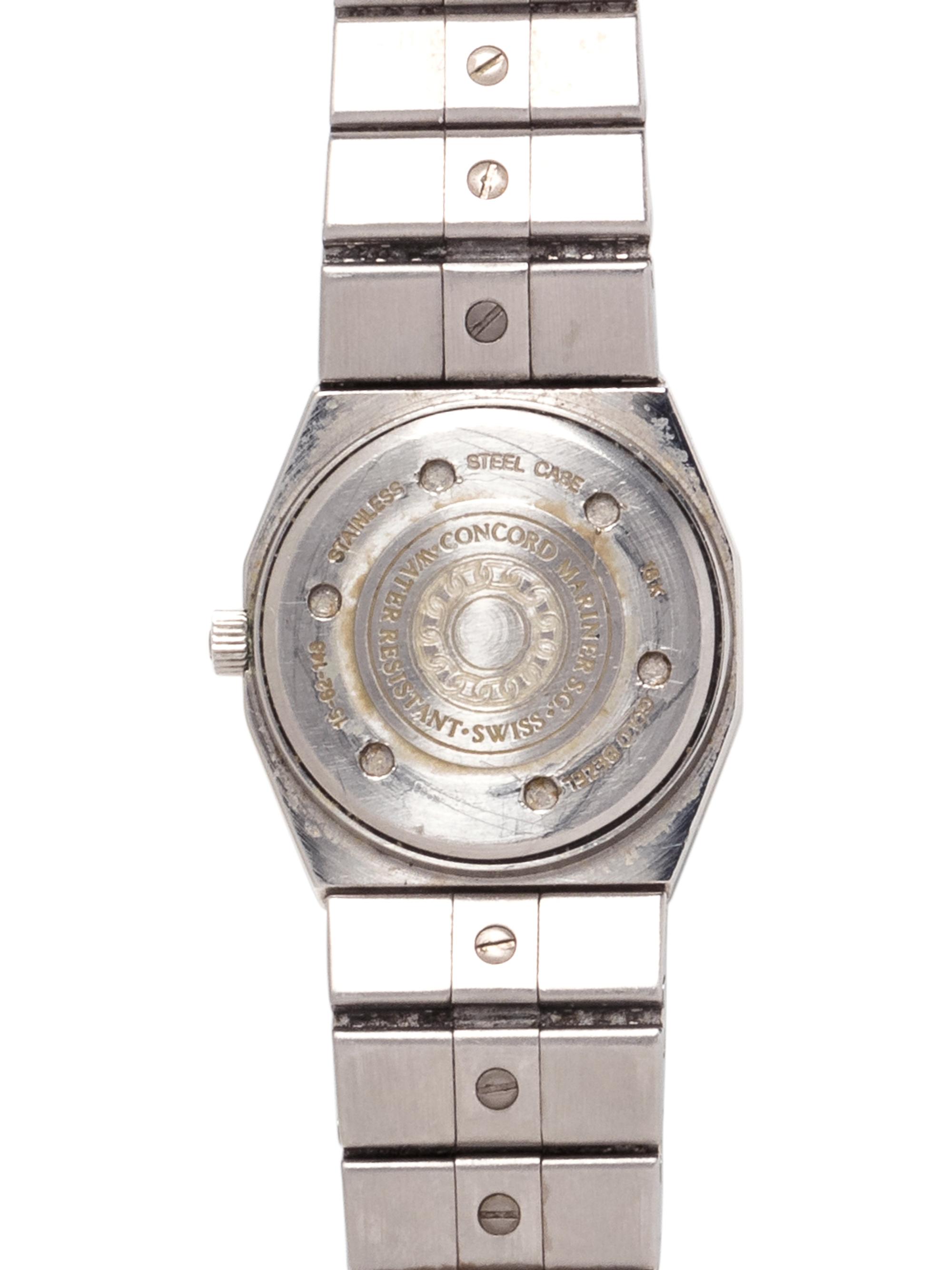 CONCORD, STAINLESS STEEL, 18K YELLOW GOLD AND DIAMOND 'MARINER' WRISTWATCH