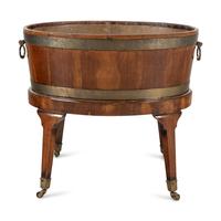 A George III Brass-Bound Mahogany Wine Cooler