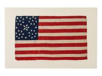 [FLAGS]. 38-star American parade flag with floral star pattern. 1876.