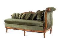 A Louis XVI Style Beechwood Chaise Longue
