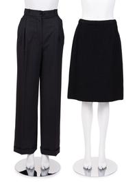 Two Chanel Haute Couture Items: One Pair of Pants, One Skirt, 1980-2000s
