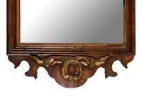 A Dutch Parcel Gilt Walnut Mirror